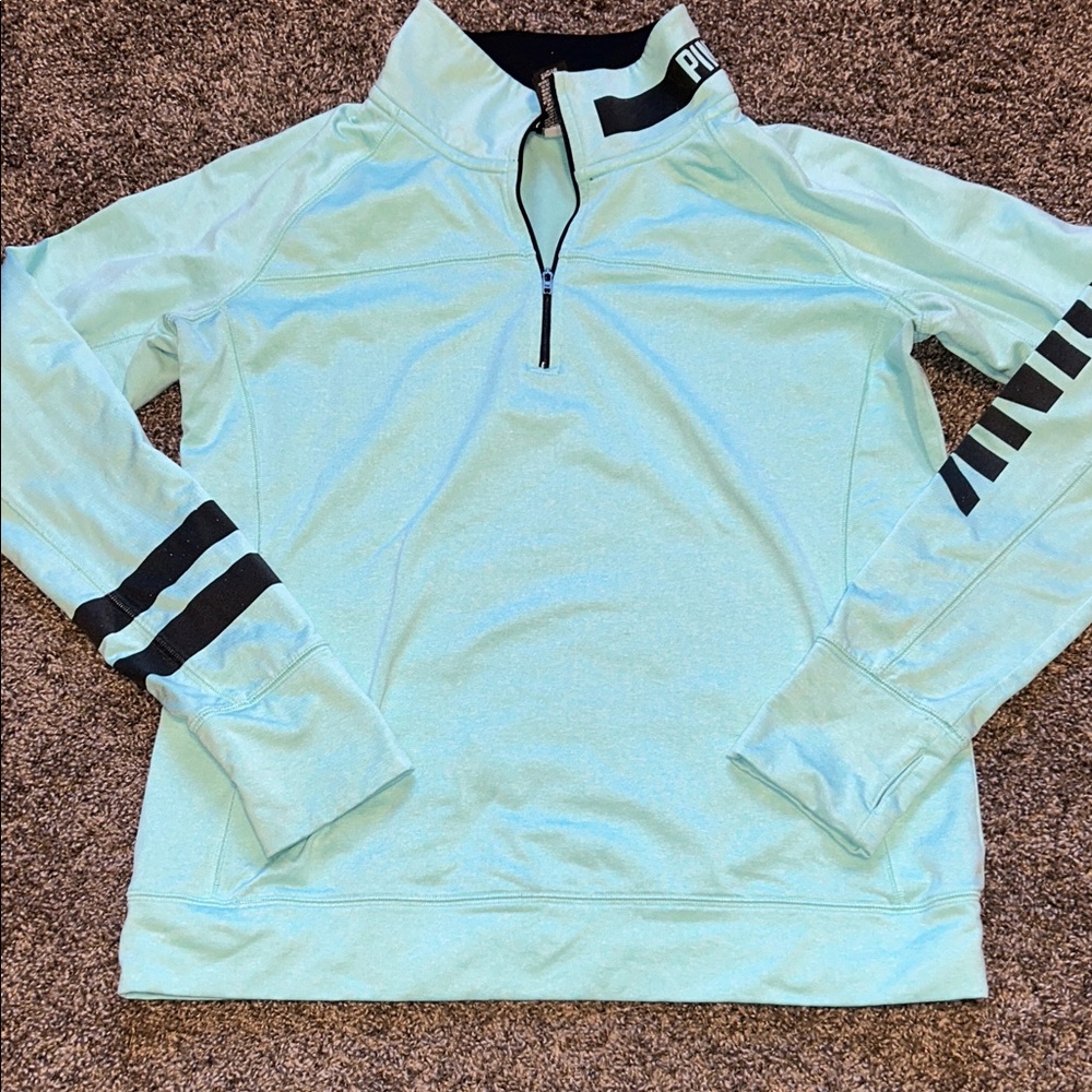 PINK Victoria's Secret Aqua Zip-Up Top